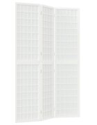 vidaXL Skládací 3dílný paraván v japonském stylu 120 x 170 cm bílý