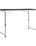 vidaXL Skládací kempingový stůl šedý hliník 120 x 60 cm
