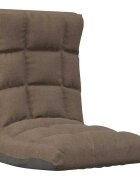 vidaXL Skládací lenoška na podlahu taupe textil