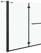 vidaXL Skládací sprchový kout ESG 120 x 68 x 130 cm černý