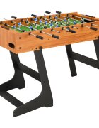vidaXL Skládací stolní fotbal 121 x 61 x 80 cm světle hnědý