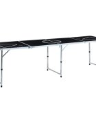 vidaXL Skládací stůl na beer pong 240 cm černý
