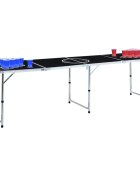 vidaXL Skládací stůl na beer pong s kelímky a míčky 240 cm