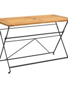 vidaXL Skládací zahradní stůl 120 x 70 x 74 cm masivní akáciové dřevo