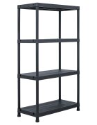 vidaXL Skladový regál černý 100 kg 60 x 30 x 138 cm plastový