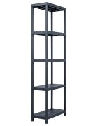 vidaXL Skladový regál černý 125 kg 60 x 30 x 180 cm plastový
