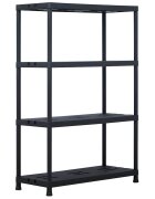 vidaXL Skladový regál černý 220 kg 90 x 40 x 138 cm plastový