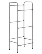 vidaXL Skladový regál na 3 přepravky stříbrný 50 x 33 x 116 cm ocel
