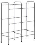 vidaXL Skladový regál na 6 přepravek stříbrný 96 x 33 x 116 cm ocel