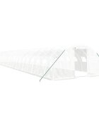 vidaXL Skleník s ocelovým rámem bílý 88 m² 22 x 4 x 2 m