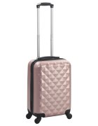 vidaXL Skořepinový kufr na kolečkách růžově zlatý ABS