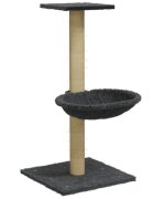 vidaXL Škrabadlo pro kočky se sisalovým sloupkem tmavě šedé 74 cm