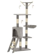 vidaXL Škrabadlo pro kočky se sisalovými sloupky 138 cm šedé