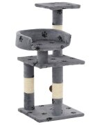 vidaXL Škrabadlo pro kočky se sisalovými sloupky 65 cm šedé s tlapkami