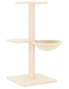 vidaXL Škrabadlo pro kočky se sisalovými sloupky krémové 72 cm