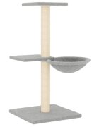 vidaXL Škrabadlo pro kočky se sisalovými sloupky světle šedé 72 cm
