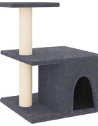 vidaXL Škrabadlo pro kočky se sisalovými sloupky tmavě šedé 48 cm