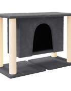 vidaXL Škrabadlo pro kočky se sisalovými sloupky tmavě šedé 50 cm
