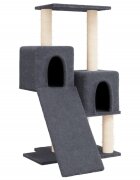 vidaXL Škrabadlo pro kočky se sisalovými sloupky tmavě šedé 82 cm