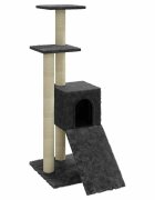 vidaXL Škrabadlo pro kočky se sisalovými sloupky tmavě šedé 92 cm