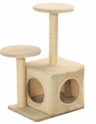vidaXL Škrabadlo pro kočky sisalové sloupky 60 cm béžové