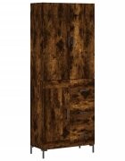 vidaXL Skříň highboard kouřový dub 695 x 34 x 180 cm kompozitní dřevo