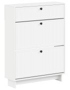 vidaXL Skříň na obuv EDE 78 x 24 x 103 cm Kompozitní dřevo Bílá