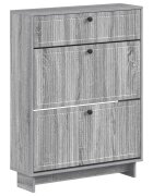 vidaXL Skříň na obuv EDE 78 x 24 x 103 cm Kompozitní dřevo Šedý Sonoma