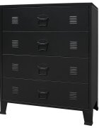 vidaXL Skříň se zásuvkami kovová industriální styl 78x40x93 cm černá