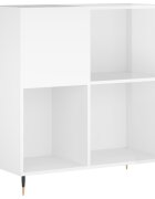vidaXL Skříňka na LP desky lesklá bílá 845x38x89 cm kompozitní dřevo