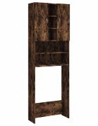 vidaXL Skříňka nad pračku kouřový dub 64 x 255 x 190 cm