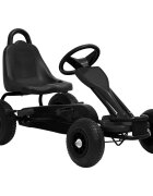 vidaXL Šlapací motokára s pneumatikami černá