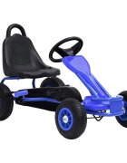 vidaXL Šlapací motokára s pneumatikami modrá