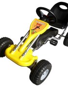 vidaXL Šlapací motokára žlutá