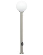 vidaXL Sloupkové svítidlo se senzorem a zásuvkou 120 cm nerezová ocel IP44
