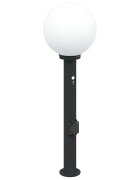 vidaXL Sloupkové svítidlo se senzorem a zásuvkou 80 cm černé IP44