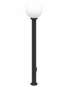 vidaXL Sloupkové svítidlo se zásuvkou 120 cm černé IP44