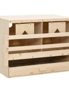 vidaXL Snáškové hnízdo 2 boxy 63 x 40 x 45 cm masivní borovice