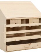 vidaXL Snáškové hnízdo 2 boxy 63 x 40 x 65 cm masivní borovice