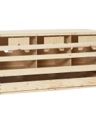 vidaXL Snáškové hnízdo 3 boxy 72 x 33 x 38 cm masivní borové dřevo