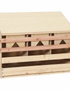 vidaXL Snáškové hnízdo 3 boxy 72 x 33 x 54 cm masivní borové dřevo