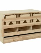 vidaXL Snáškové hnízdo 3 boxy 96 x 40 x 45 cm masivní borovice