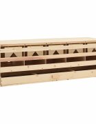 vidaXL Snáškové hnízdo 5 boxů 117 x 33 x 38 cm masivní borové dřevo