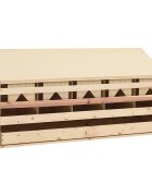 vidaXL Snáškové hnízdo 5 boxů 117 x 33 x 54 cm masivní borové dřevo