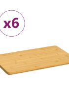 vidaXL Snídaňové podnosy 6 ks 22 x 14 x 08 cm bambus