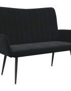 vidaXL Sofa pro dvě osoby Černá 115 x 61 x 87 cm Samet