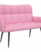 vidaXL Sofa pro dvě osoby Růžová 115 x 61 x 87 cm Textil