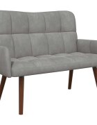 vidaXL Sofa pro dvě osoby Světle šedá 115 x 61 x 87 cm Samet
