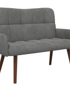 vidaXL Sofa pro dvě osoby Tmavě šedá 115 x 61 x 87 cm Samet