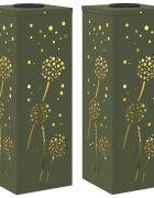 vidaXL Solární LED Cestovní Světlo 2 ks Teplá bílá 18 x 18 x 50 cm